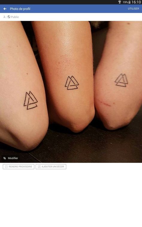 Three Sister Tattoos, Siblings Tattoo For 3, Siblings Tattoo, Word Tattoo Designs, Family Quotes Tattoos, Cousin Tattoos, Brother Tattoos, Word Tattoo, Triangle Tattoos