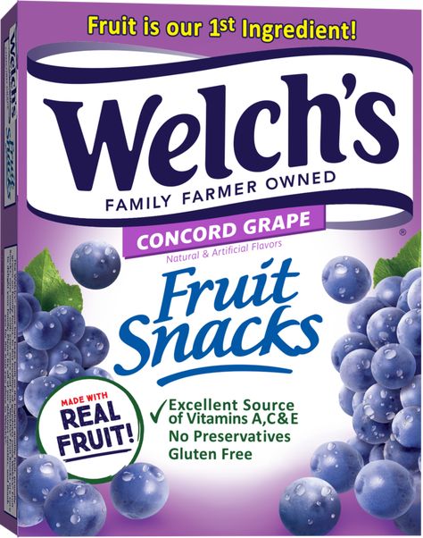 Concord Grape Fruit Snacks - Welch’s® Fruit Snacks Homemade Squishies, Paper Squishies, Welches Fruit Snacks, Low Calorie Protein, Grape Flavor, Boys Game Room, Paper Squishy, Basketball Birthday Parties, Sources Of Vitamin A