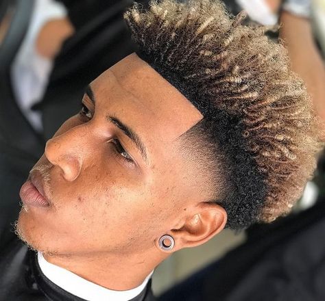 16 Superfly Twisted Hairstyles For Men | Outsons | Men's Fashion Tips And Style Guides Temple Fade, Short Textured Hair, Twist Cornrows, High Fade Haircut, Blonde Tips, Black Men Haircuts, Mens Haircuts, Pelo Afro, Haircut Designs