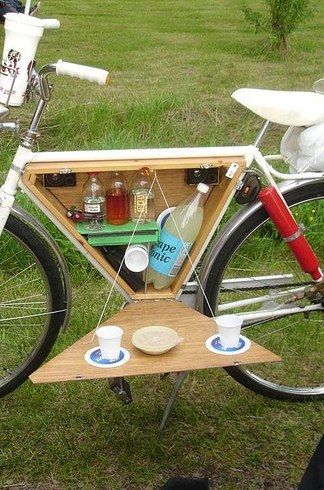 Bicycle Bar, Picnic Box, Cool Bike Accessories, I Want To Ride My Bicycle, Picnic Set, Custom Bike, Bike Frame, Bicycle Accessories, Bike Accessories