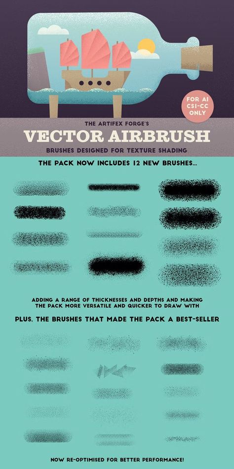 The Vector Airbrush - Shader Brushes for Adobe Illustrator #brushprocreate #brushesillustrator #photoshopbrushes #vectorbrushes #brushesinstagram #facebookbrushes #brushesdownload #brushesfree Adobe Illustrator Texture, Illustrator Brushes Free, Illustration Shading, Illustrator Textures, Adobe Brushes, Adobe Illustrator Artwork, Adobe Hacks, Adobe Illustrator Tips, Adobe Illustrator Brushes