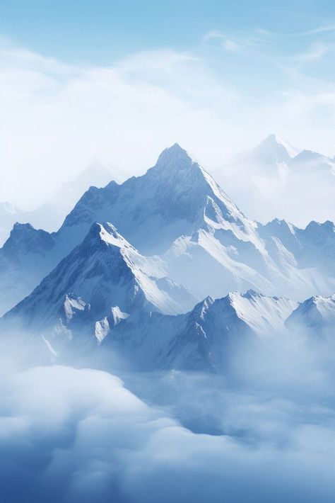 Background Images Mountain, Arctic Landscape Photography, Nature Art Photography, Background Mountain Nature, Mountain Background Landscape, Forest Painting Tutorial, Snow Mountain Wallpaper, Snowy Mountain Painting, Sky With Mountains