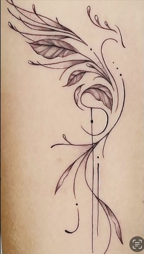 Phenoix Tattoos For Women Simple, Phenix Tattoo For Women Leg, One Line Phoenix Tattoo, Feminine Pheonix Tattoo Design, Peacock Tattoo For Women, Dainty Phoenix Tattoo, Rebirth Tattoos For Women, Phoenix Tatoos Woman, Phoenix Feather Tattoo Feminine