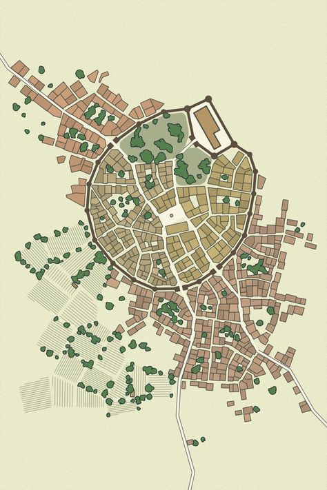 Town Map Dnd, 5e City Map, D&d City Map, Dnd Forest Town Map, Dnd Cities, Mountain City Map, City Generator, Fantasy Map Generator, Inkarnate Maps Town