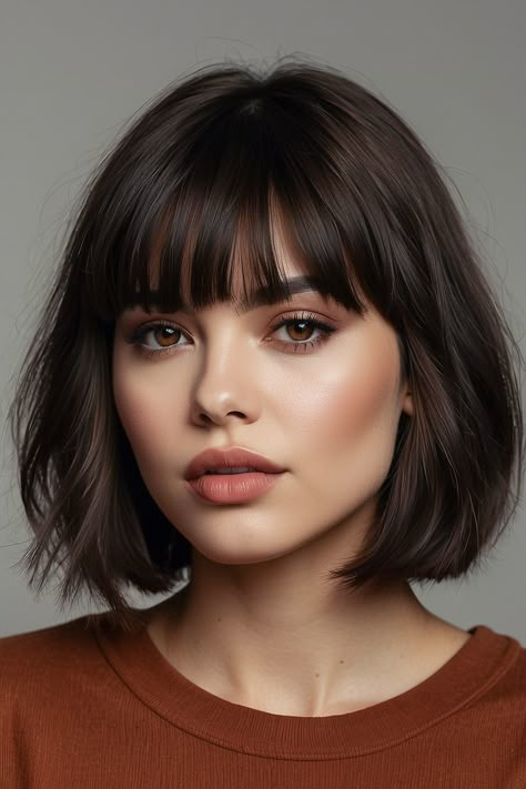 10 Ways to Style Shabby Lob Haircuts with Bangs for Round Faces - Wahyu Guritno's Blog Couch Table Ideas, Lob Haircuts With Bangs, Lob Haircut With Bangs, Brown Hair Bangs, Brown Bob Hair, Lob Haircuts, Bangs For Round Face, French Bob, Bob Hairstyles With Bangs