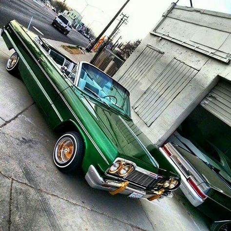 Beast mode. Chevy Impala Lowrider, 64 Impala Lowrider, 1964 Chevy Impala, Impala Lowrider, 1964 Impala, Green Cars, Chevy Impala Ss, 64 Impala, Chevy Classic