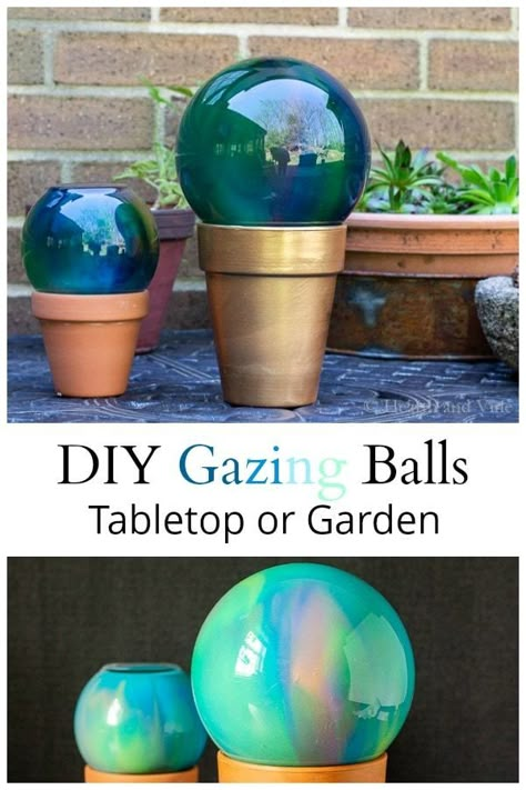 Craft Summer, Gazing Balls, Garden Globes, Garden Balls, Diy Ombre, Bowling Balls, Garden Wallpaper, Outdoor Crafts, Glass Garden Art