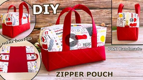 Diy Boston Bag, Bag Sewing Tutorial, Purse Crafts, Handmade Sewing, Bag Sewing, Embossed Cards, Bag Diy, Diy Bags, Boston Bag