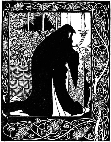 Morte D'Arthur Edwin Austin Abbey, Pat Perry, Illustration Art Nouveau, Japanese Woodcut, Aubrey Beardsley, Art Nouveau Illustration, Arthur Rackham, Frank Frazetta, White Drawing