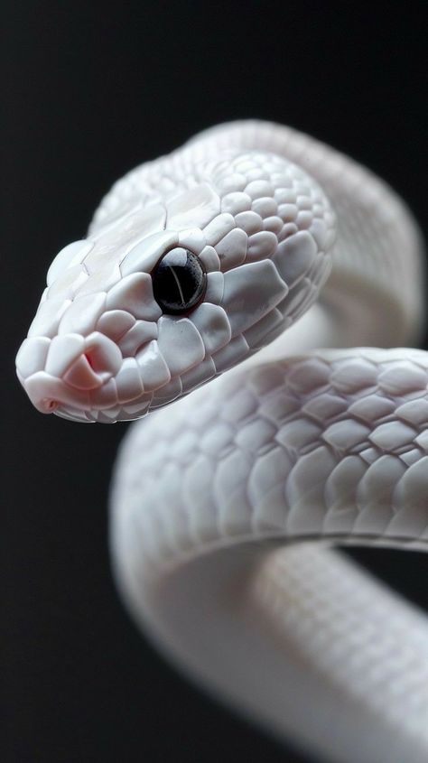 Snake Side Profile, Beautiful Snakes Photography, Snake Front View, Snake Side View, Snake Reference Photo, White Snake Aesthetic, Snakes Black And White, How To Draw Snakes, Snakes Photography