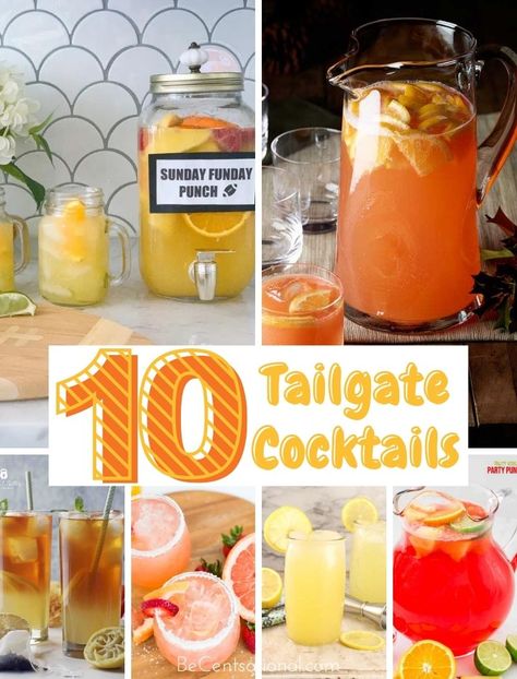 tailgate cocktails Group Cocktails Drink Recipes, Super Bowl Drinks Alcoholic Punch Recipes, Football Drinks Alcohol, Football Party Punch Alcohol, Tailgating Cocktails Football, Superbowl Party Cocktails, San Francisco 49ers Party Ideas, Superbowl Alcoholic Drinks Super Bowl Party, Drinks For Football Party