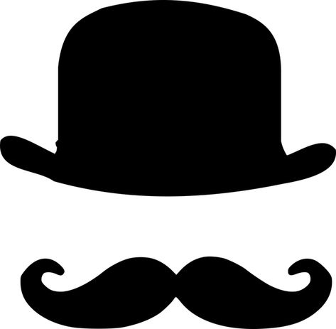 Free Image on Pixabay - Bowler, Handlebar, Hat Mustache Template, Mustache Wallpaper, Beard Template, Taco Board, Hats Christmas, Props Free, Hercule Poirot, Papercraft Templates, Bowler Hat