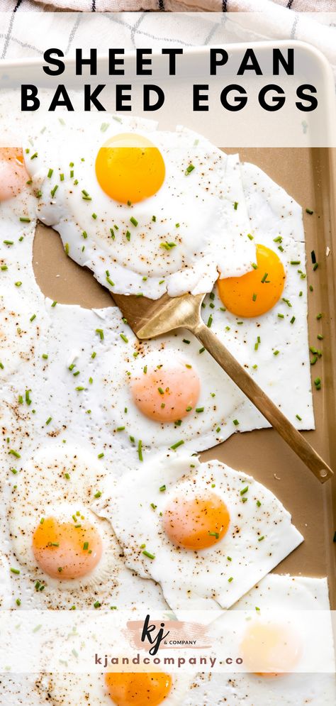 Cookie Sheet Eggs Baking, Oven Cooked Eggs, Sheet Pan Fried Eggs, Sheetpan Eggs In The Oven, Eggs In Oven Sheet Pan, Cook Eggs In Oven, Baked Eggs Oven, Egg Sheet Pan, Eggs For A Crowd