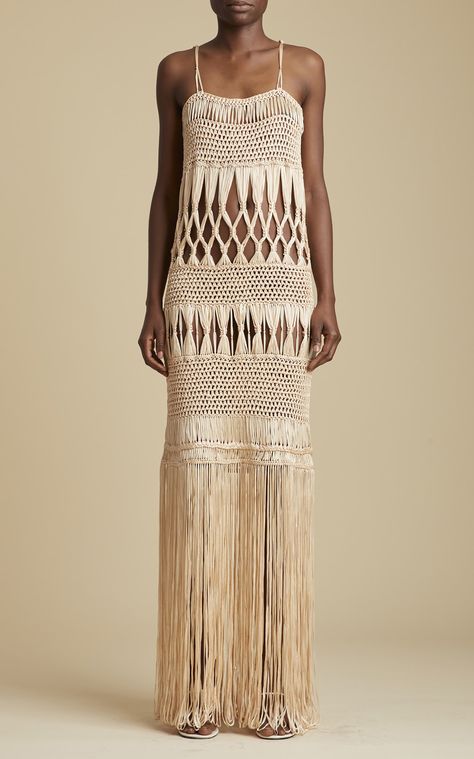 Macrame Clothes, Fashion Competition, Lost Highway, Minimal Dress, Macrame Dress, Knit Maxi Dress, Wild At Heart, Spring Summer 2023, Knitwear Fashion