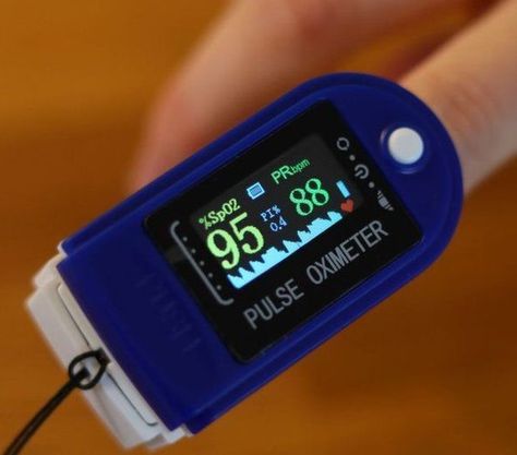 Pulse oximetry, done by an instrument called the pulse oximeter, measures the pulse rate, and the percentage saturation of oxygen in the blood. Pulse Pulse Oximetry, Pulse Oximeters, Hemoglobin Levels, Medical Quotes, Blood Pressure Monitors, Oxygen Therapy, Kidney Damage, Medical Consultation, Blurry Vision