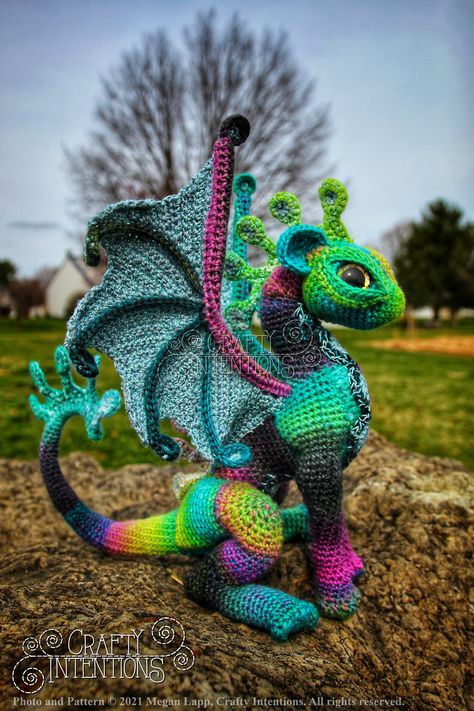 Amigurumi Dragon Free Pattern | Amigurumim Crochet Dragon Pattern Free, Amigurumi Dragon Free Pattern, Crafty Intentions, Cat Dragon, Fairy Cat, Amigurumi Dragon, Crochet Dinosaur Patterns, Crochet Dragon Pattern, Crochet Toys Free