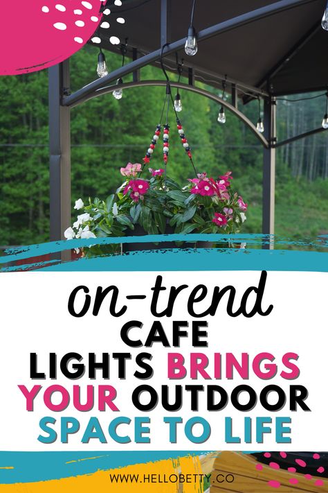 I just love getting outside on the deck and relaxing. One of the best parts is in the evening. If you are looking to really bring color to your space try adding cafe lights. These are USB and Solar which is super cool because they can be put anywhere! #outdoorspace #outdoorlights # Getting Outside, Cafe Lights, Get Outside, Farmhouse Style, Just Love, Outdoor Space, Home Diy, Solar, Farmhouse