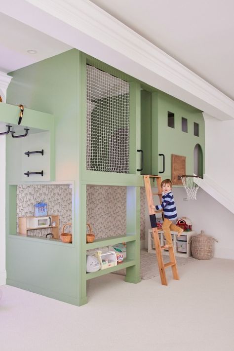 Greenwich Play Project | green dream Playroom Christmas, Green Playroom, House Slide, Dream Drawing, Westchester County, Playroom Ideas, Play Space, June 2024, Play Room