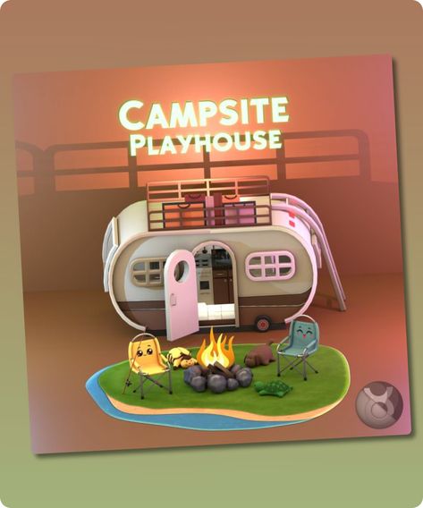 Sims 4 Kidsroom CC: Campsite Playhouse by Taurus Design Sims 4 Playroom Cc, Outdoor Cc Sims 4, Toys Sims 4 Cc, Sims 4 Toddler Toys, Taurus Design, Backyard Toys, Mod Jacket, Sims 4 Cc Download, Sims 4 Children