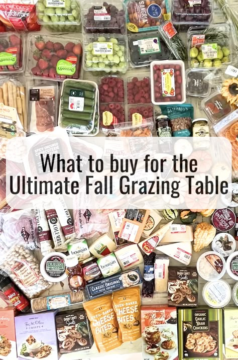 Grazing Table For 250 People, Grazing Table 150 People, Diy Grazing Table Simple, Fall Themed Grazing Table, Grazing Table Recipes, Charcuterie Table Shopping List, Fall Graze Table, Wedding Feast Table, Grazing Table For 70 People