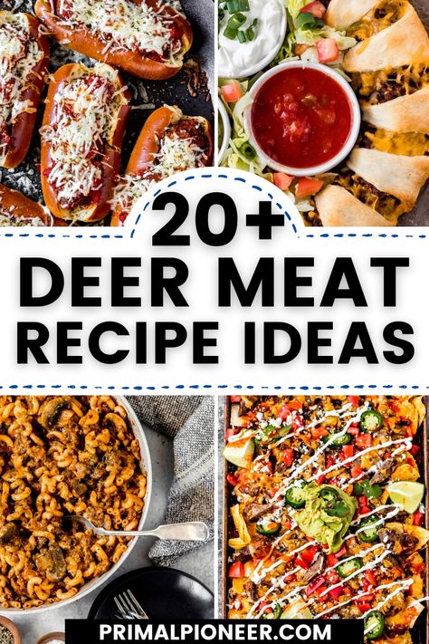 Easy Ground Venison Recipes, Venison Meals, Ground Venison Recipes, Deer Steak, Venison Meat, Venison Burgers, Deer Recipes, Ground Venison, Deer Meat Recipes