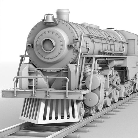 Berkshire Steam Engine 3D Model #AD ,#Steam#Berkshire#Model#Engine Steam Engine Train, Locomotive Engine, Steam Engine Model, Old Steam Train, Steam Engine Trains, Flyer Design Layout, Old Trains, Old Train, New York Central