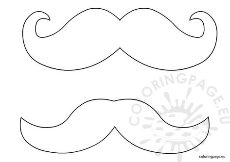 Mustache Template, Mustache Drawing, Color Worksheets, Drawings Simple, Coloring Pages To Print, Free Printable Coloring, Saint Patrick, Printable Image, Printable Patterns