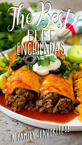 Best Beef Enchiladas Ever, Ground Beef And Rice Enchiladas, Simple Beef Enchilada Recipe, Beef And Rice Enchiladas With Red Sauce, Ground Beef Red Enchiladas, Ground Beef Enchiladas Flour Tortillas, Authentic Enchiladas Beef, Red Enchilada Sauce Uses, Enchilada Recipes Beef