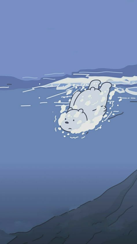 Vibe Wallpaper, Wallpaper Happy, We Bare Bears Wallpapers, Cute Blue Wallpaper, Ice Bear, Iphone Lockscreen Wallpaper, Spirited Art, Iphone Wallpaper Photos, We Bare Bears