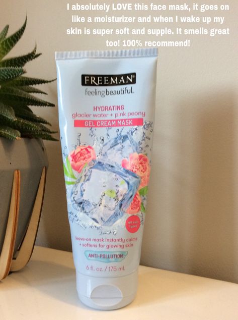 Freeman hydrating over night mask Freeman Face Mask, Skincare Stuff, Acne Tips, Skincare Habits, Hydrating Face Mask, Night Mask, Hygiene Care, Cosmetics Products, Overnight Mask