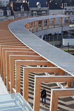 Timber Bridge, Bridges Architecture, High Speed Train, Train Station Architecture, Steel Bridge, Timber Architecture, Covered Walkway, Pedestrian Bridge, Bridge Design