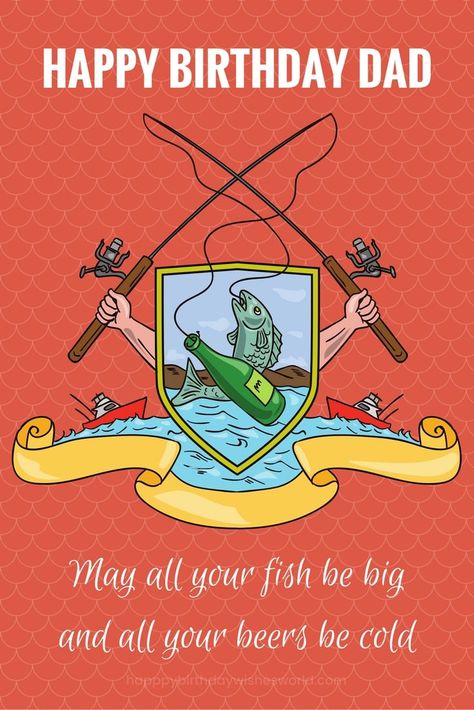 Happy birthday wishes for a fisherman father! happy birth... Happy Birthday Fisherman, Funny Birthday Cartoons, Father Happy Birthday, Happy Birthday Motorcycle, Coloring Birthday Cards, Happy Birthday Clip Art, Wish You Happy Birthday, Happy Birthday Card Funny