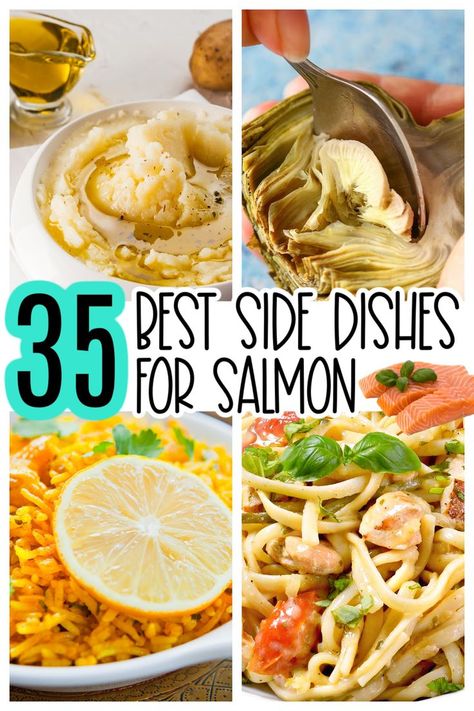 Best Side Dishes For Salmon What To Serve With Salmon, Grilled Salmon Dinner, Salmon Sides, Sauteed Salmon, Salmon Recipes Oven, Side Dishes For Fish, Side Dishes For Salmon, Canned Salmon Recipes, Lemon Garlic Salmon