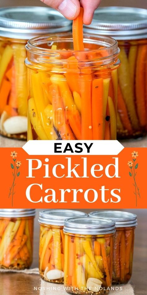 Best Pickled Carrots, Canned Pickled Carrots, Canning Pickled Carrots, Pickling Carrots Recipe, Pickles Carrots Recipe, Carrot Recipes For Canning, Pickled Carrots Recipe Canning, Pickle Carrots Recipe, Carrots Canning Recipes