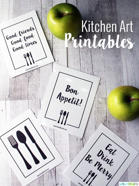 Free Kitchen Printables | These free printables make decorating your kitchen easy! Printable wall decor gives you so many options. Designed by UrbanBlissLife | TodaysCreativeLife.com Tuscan Rigatoni, Free Kitchen Printables, Kitchen Printables Free, Rigatoni Recipes, Decorating Your Kitchen, Kitchen Printables, Kitchen Wall Art Printables, Free Wall Art, Cashew Cream