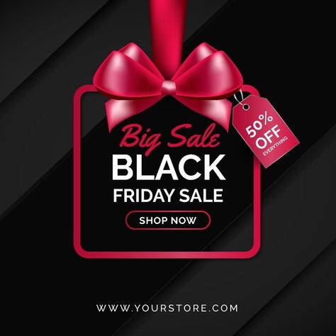 Folder Graphic Design, Black Friday Sale Design, Realistic Background, Black Friday Promo, Black Friday Flyer, Fb Banner, Black Friday Design, Print Design Template, Black Friday Banner