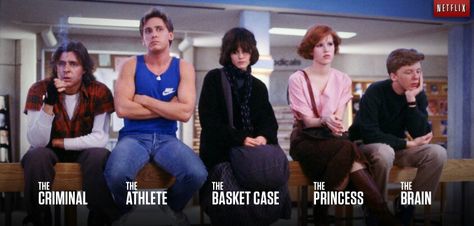 The Breakfast Club High School Stereotypes, High School Cliques, High School Movies, John Hughes Movies, Band Nerd, Popular Now, Teen Movies, Theatre Nerds, The Breakfast