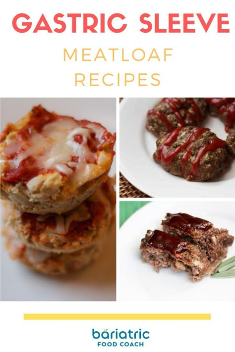 Tomato Meatloaf, Zucchini Meatloaf, Chicken Parmesan Meatloaf, Bariatric Tips, Parmesan Meatloaf, Bariatric Recipes Sleeve, Bypass Recipes, Vsg Recipes, Meal For One