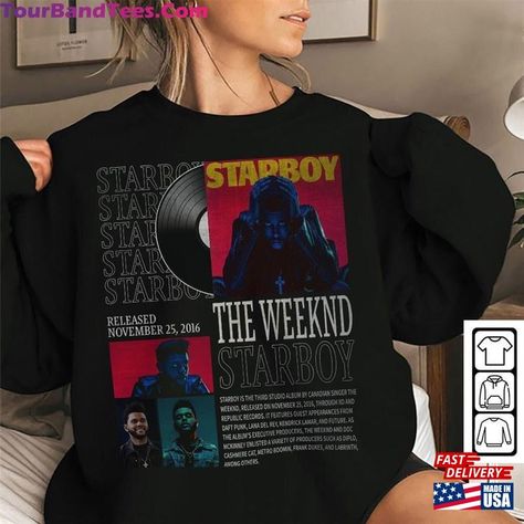 The Weeknd Vintage Bootleg Music Shirt Starboy Album Sweatshirts Unisex Hoodie Check more at https://tourbandtees.com/product/the-weeknd-vintage-bootleg-music-shirt-starboy-album-sweatshirts-unisex-hoodie/ The Weeknd T Shirt, Weeknd Music, 2023 Graphic, Starboy The Weeknd, Shirt Designs For Men, Formal Business, After Hours, The Weeknd, Quality T Shirts