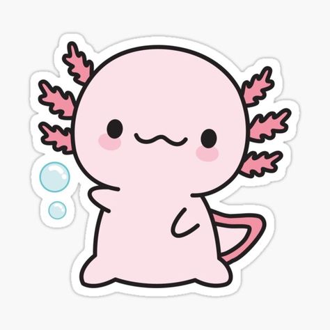 Cute Axolotl, Pink