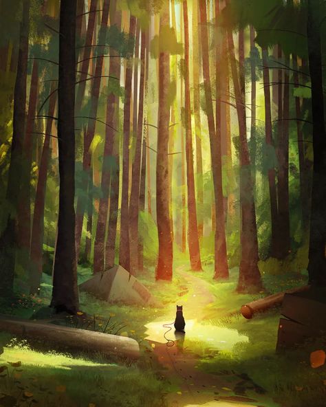 Forest Drawing, Forest Background, Kids Art Class, Forest Illustration, Forest Path, Forest Painting, Landscape Artwork, Landscape Drawings, Landscape Illustration