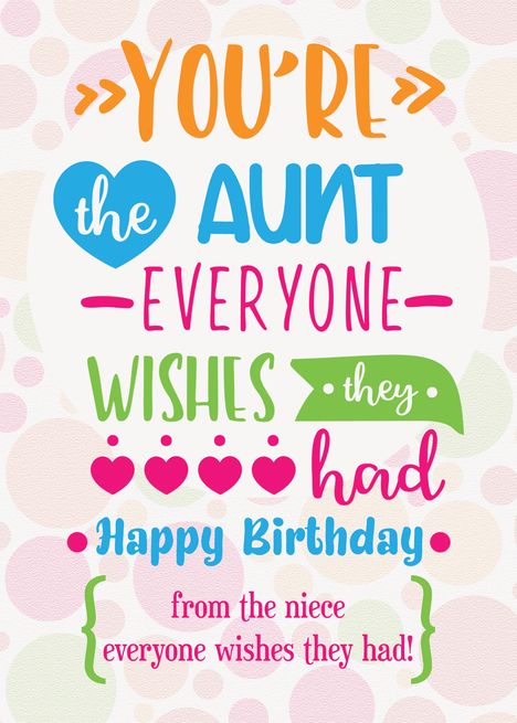 Happy Birthday To Daughter, Happy Birthday Aunt From Niece, Happy Birthday Wishes Aunt, Happy Birthday To Niece, Birthday Wishes For Aunt, Niece Birthday Wishes, Happy Birthday Auntie, Happy Birthday Aunt, Happy Birthday Niece