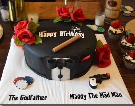 Mafia Theme Party, Mafia Party, 50th Birthday Themes, Italian Themed Parties, Don Vito Corleone, 88th Birthday, Sweet 16 Themes, Italian Party, Dad Birthday Cakes