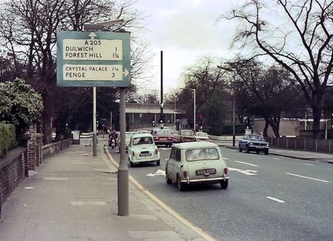 70s Britain, Forest Hill London, Peckham London, 1960s London, School Aesthetics, Historic London, Vauxhall Viva, Southeast London, Streets Of London