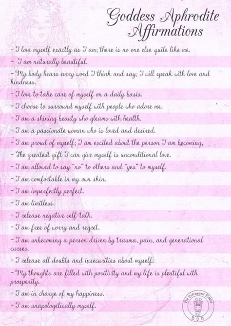 Goddess Aphrodite Affirmations, Aphrodite Self Love, Aphrodite Journal Prompts, Aphrodite Manifestation, Aphrodite Affirmations, Aphrodite Energy, Aphrodite Deity, Goddess Affirmations, Deity Work