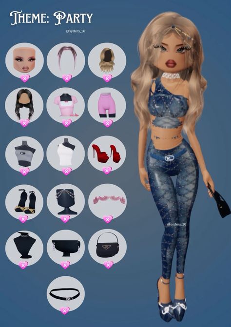 Dti Party Girl Outfit, Dti Roblox Party Theme, Party Dti Outfit Ideas, Dress To Impress Party Girl, Party Dti Ideas, Club Outfits Dress To Impress, Club Dress To Impress Outfit, Dress To Impress Club Theme, Party Dress To Impress Outfit