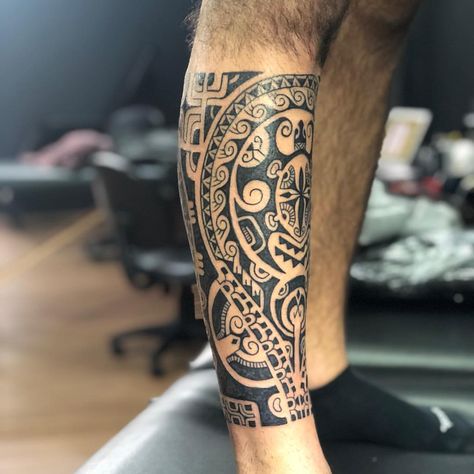 Maori Tamoko, Māori Tattoo, Good Luck Tattoo, Tatau Tattoo, Luck Tattoo, Maori Tattoo Designs, Maori Tattoo, Leg Tattoos, Tahiti