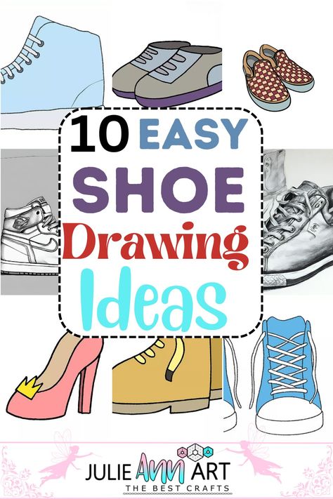 Shoe Art Designs, Doodle Shoes, Sharpie Shoes, Cartoon Shoes, Shoes Illustration, Shoes Drawing, Simple Cartoon, Shoe Art, Color Pencil Drawing