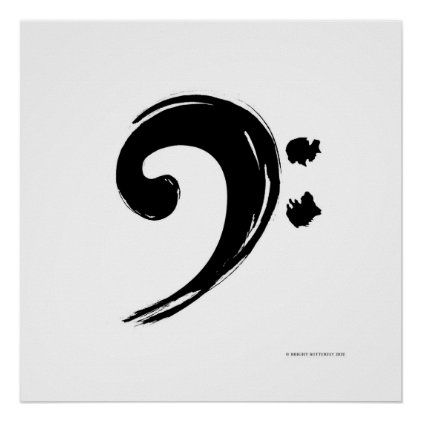 White and Black Music Bass Clef Poster Treble Bass Clef Tattoo, Bass Clef Art, Bass Clef Tattoo Creative, Bass Clef Tattoo, Base And Treble Clef Tattoo, Bass Clef Semi Colon Tattoo, Bass Tattoo, Clef Tattoo, Geometric Line Tattoo