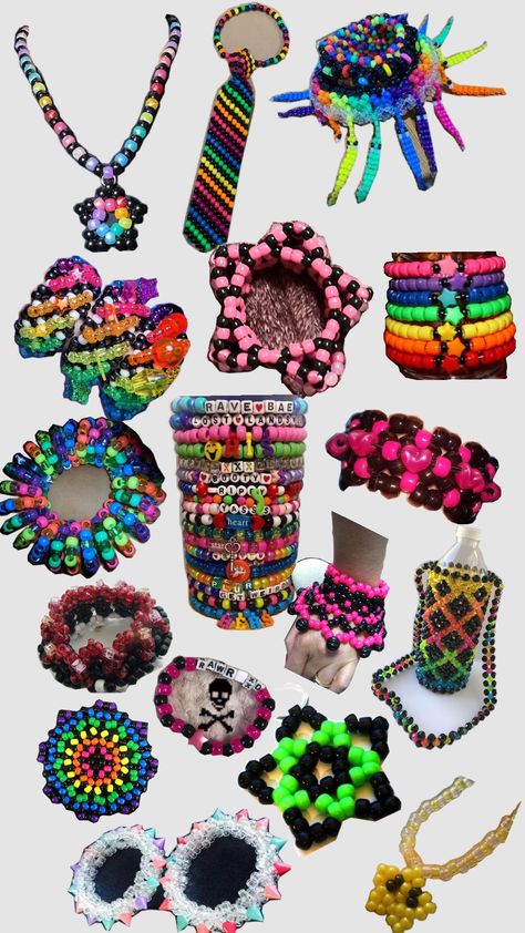 Scenecore Kandi, Scene Bracelets, Scene Kandi, Diy Kandi Bracelets, Scene Goth, Diy Kandi, Beaded Braclets, Kandi Kid, Candy Bracelet